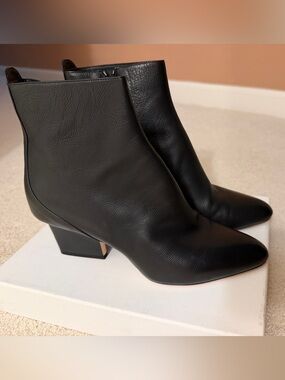 Jimmy Choo Black Leather Pointed Ankle Booties